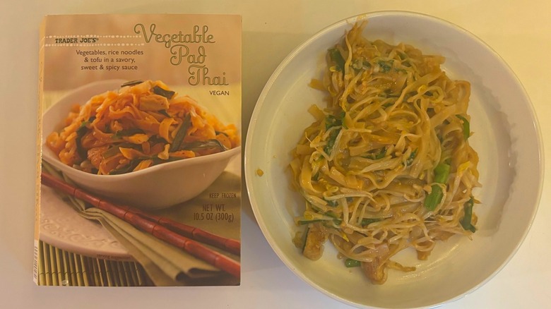 Portion of Trader Joe's vegetable pad Thai