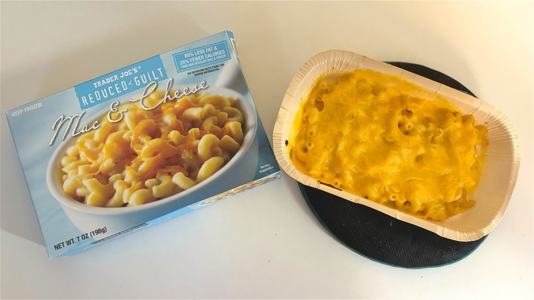 Portion of Trader Joe's reduced guilt mac and cheese