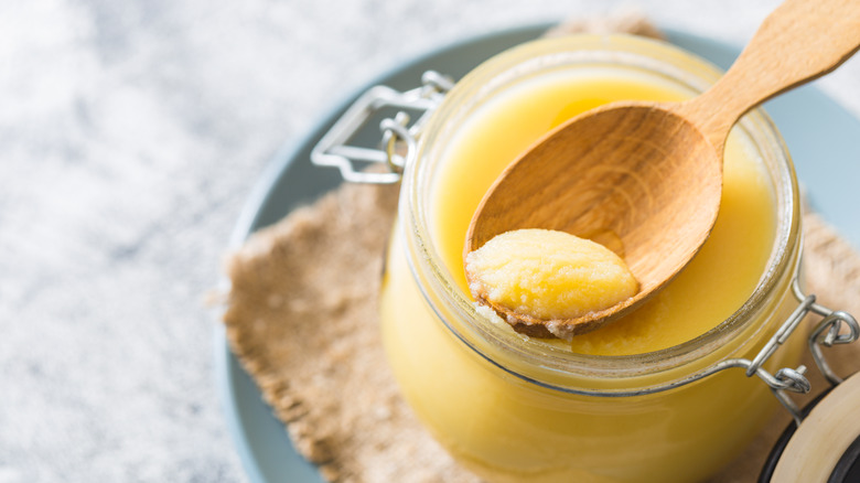 Ghee in a jar