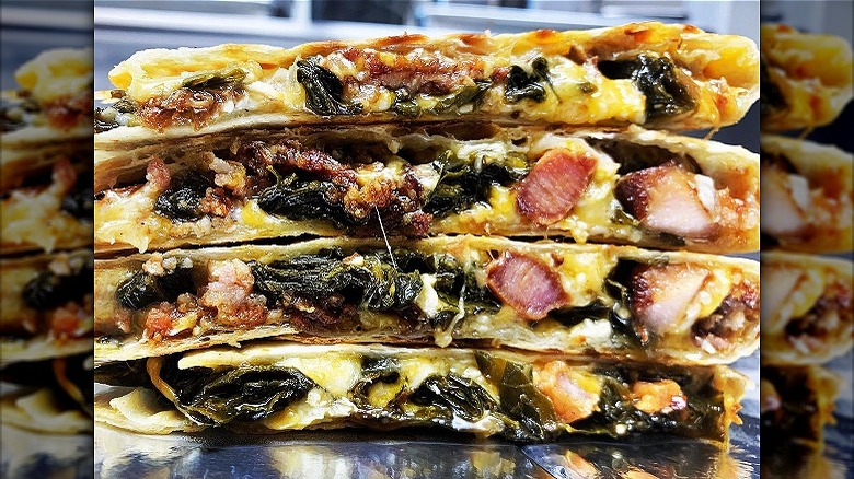 Collard green quesadilla