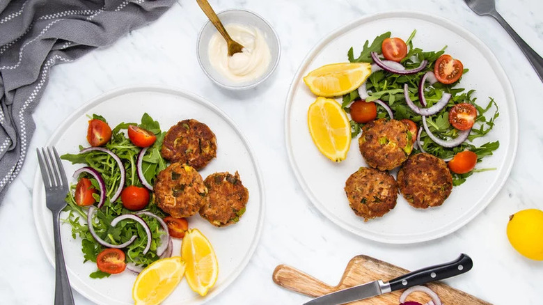 Fried tuna patties