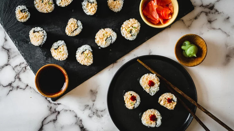 Homemade tuna sushi