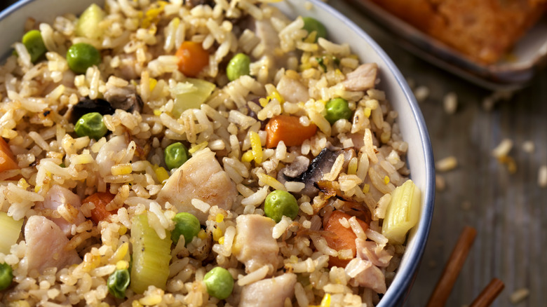 Fried rice in bowl