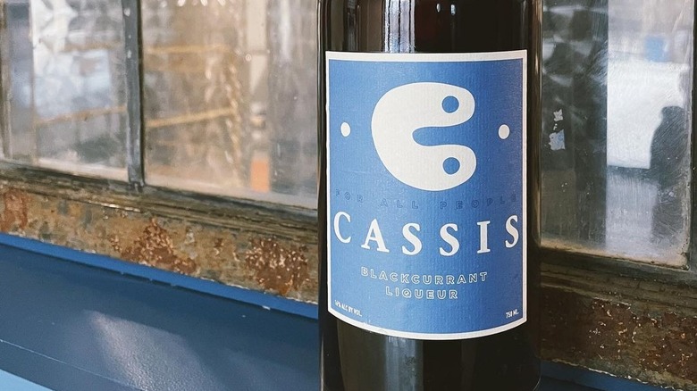 Bottle of C Cassis liqueur 