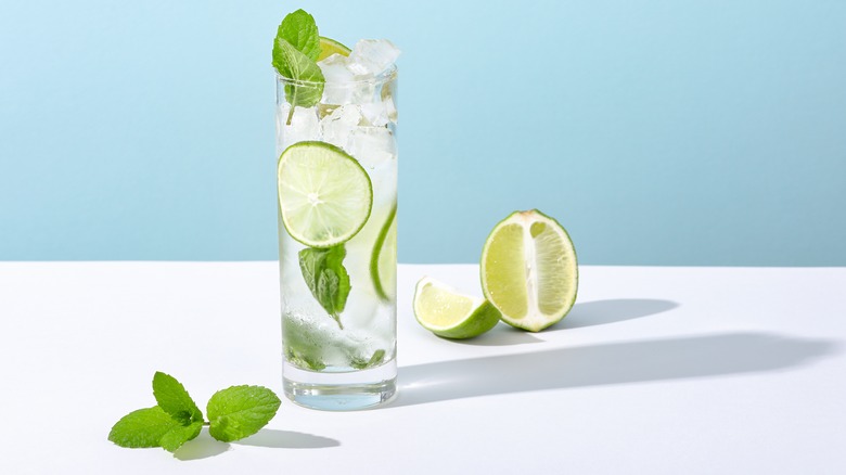 mojito limes mint on ice