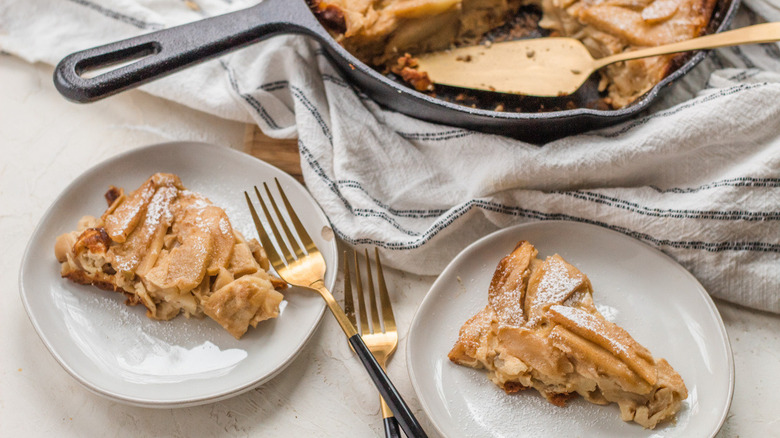 slices of apple clafoutis