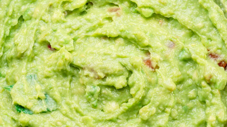 Closeup of guacamole