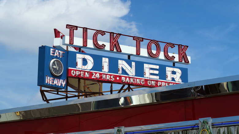 Tick Tock Diner neon sign