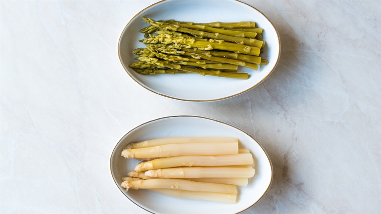 fermented green and white asparagus