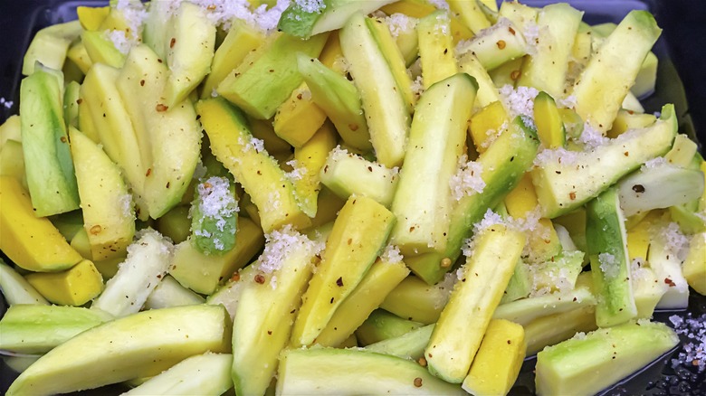 salted and spiced green mango
