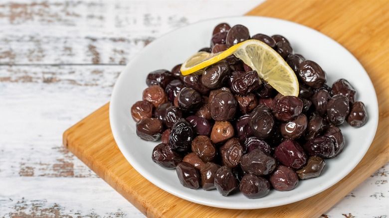 plate of fermented olives