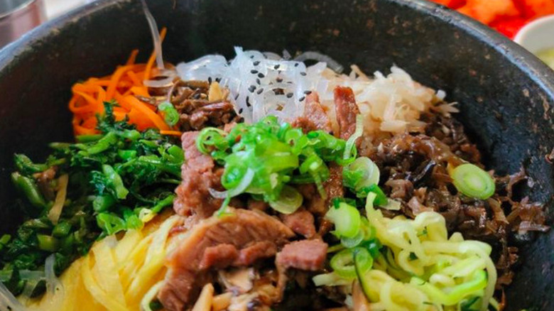 Gahwa bibimbap in stone bowl