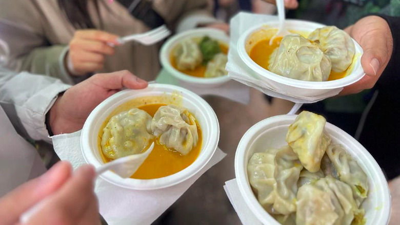 Nepali Bhanchha Ghar momo plates