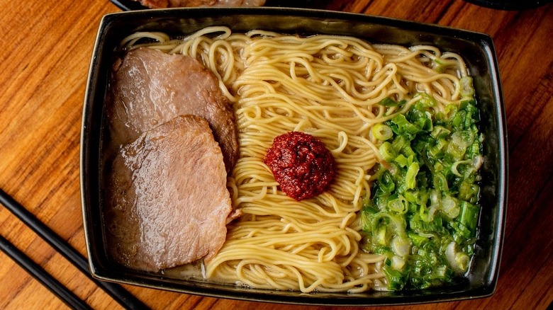 Ichiran tonkotsu ramen and chopsticks