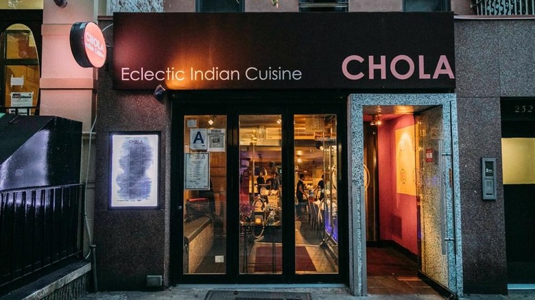 Chola Indian restaurant exterior  