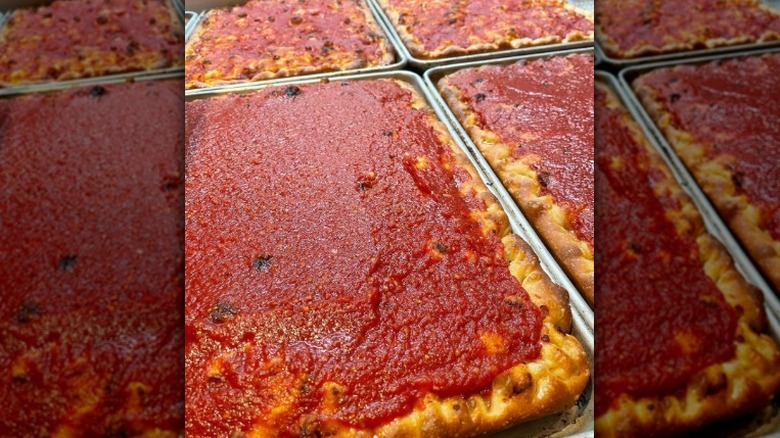 Tomato pie pizza