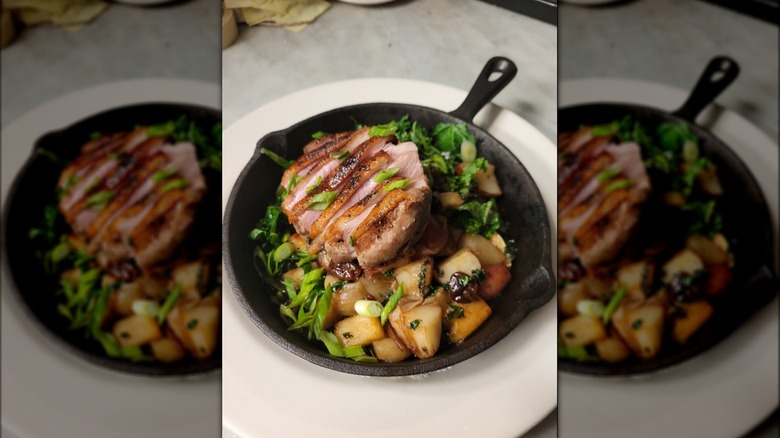 duck breast in cast iron