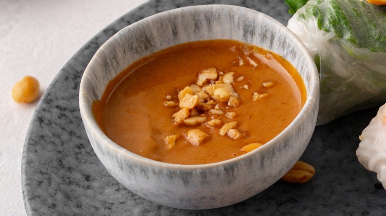 Bowl of peanut sauce