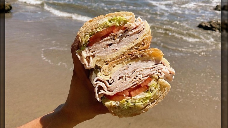 Turkey sub on the beach