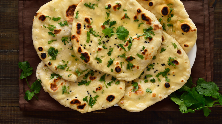 Naan with cilantro