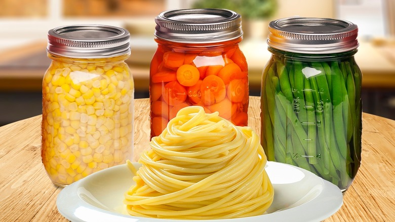 pasta with canned corn carrots