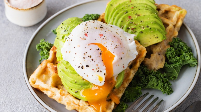 Avocado toast waffle