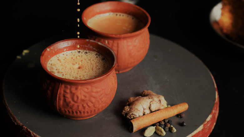 Chai in traditional clay cups