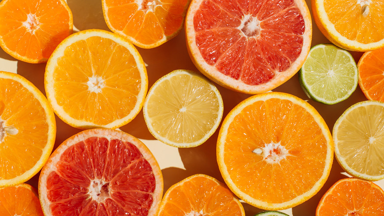 sliced citrus fruits