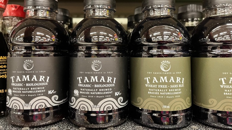 Three bottles of Japanese tamari 
