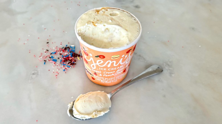 Jeni's Sweet Cream Biscuits and Peach Jam