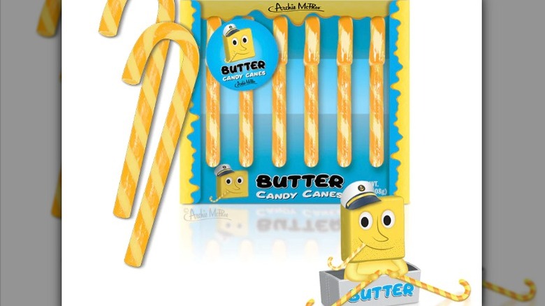 Butter candy canes in package