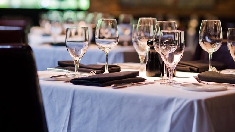 Interior table at Canoe