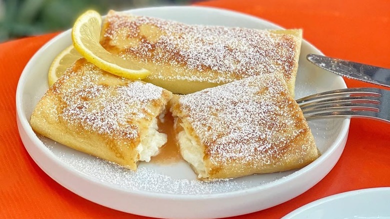 guava cheese blintzes from Kizmet