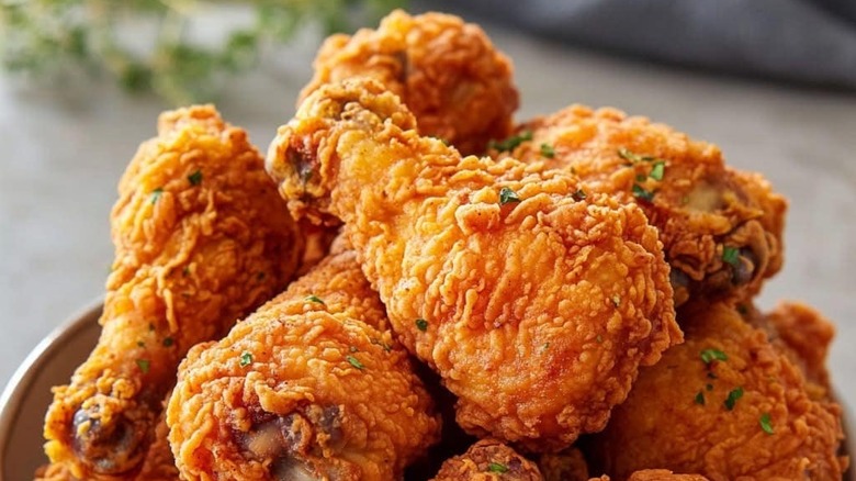 Plate of fried chicken at The Manna House