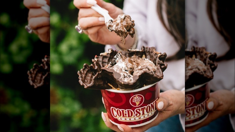 Cold Stone ice cream waffle cup