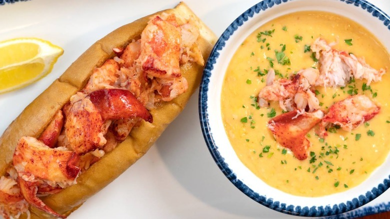 Red Lobster roll and bisque