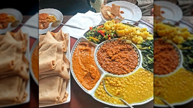 colorful Ethiopian food