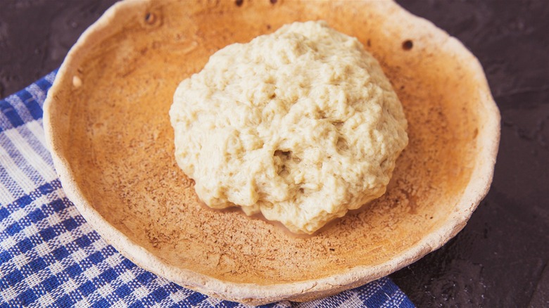 Seitan dough after washing