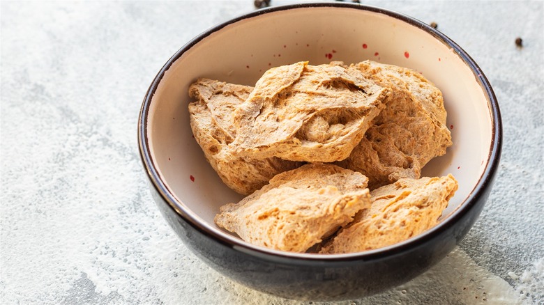 Raw seitan pieces