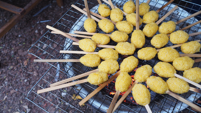 Grilled topped with khao gee