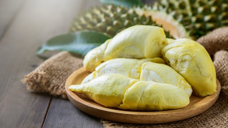 Durian in bowl