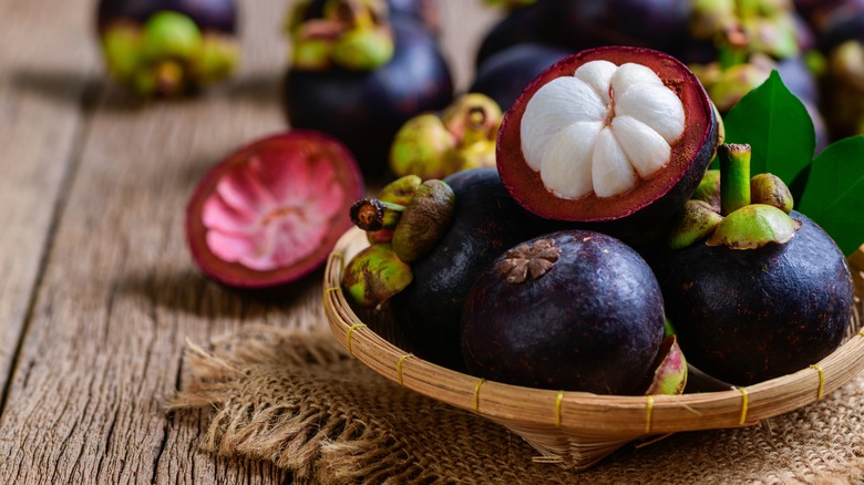 Mangosteen in bowl