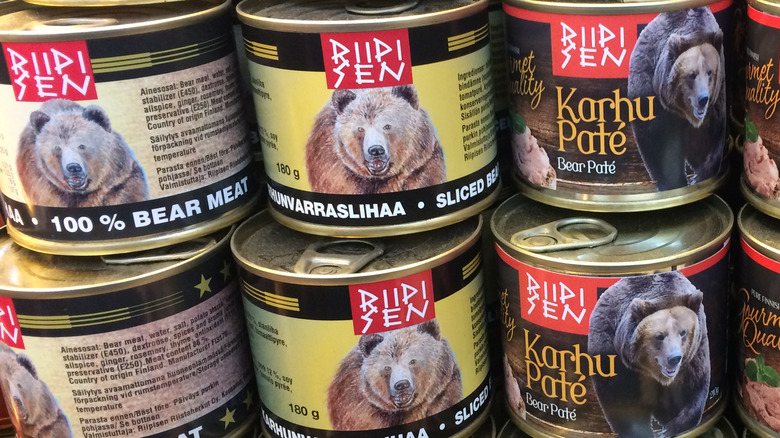 Canned bear meat 