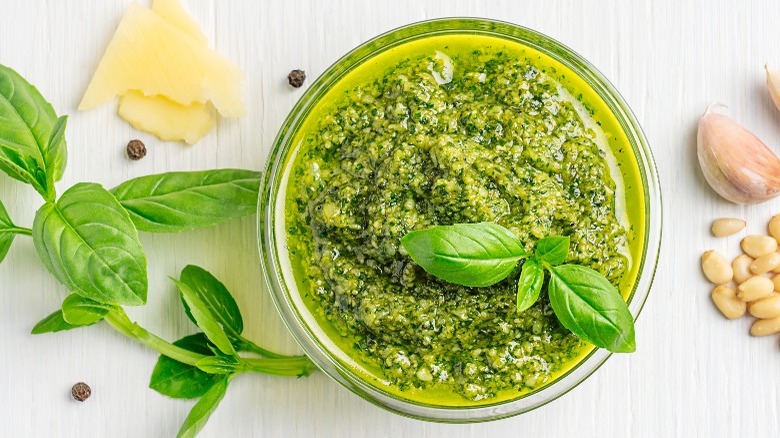 Pesto in a bowl