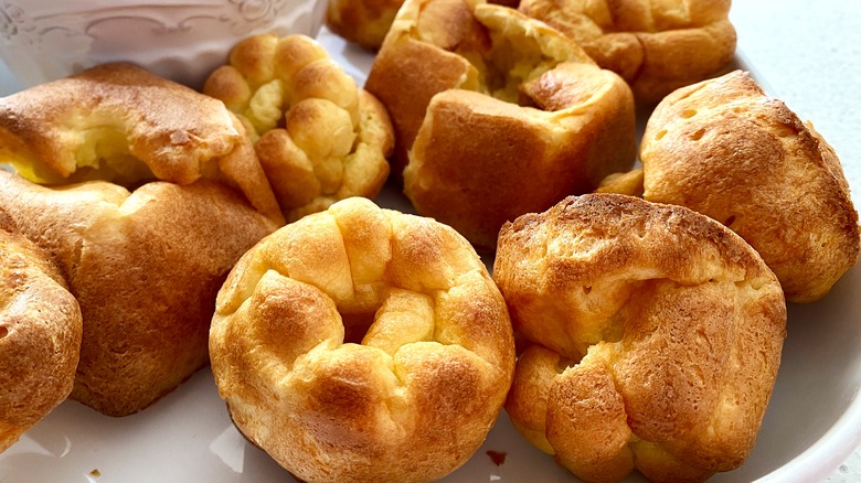 Popover muffins on plate