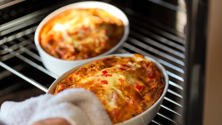 Pulled pork casserole in oven