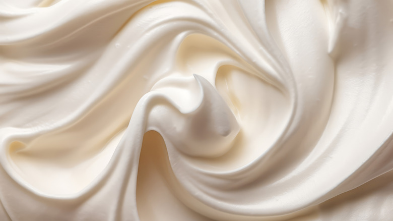 whipped cream close up