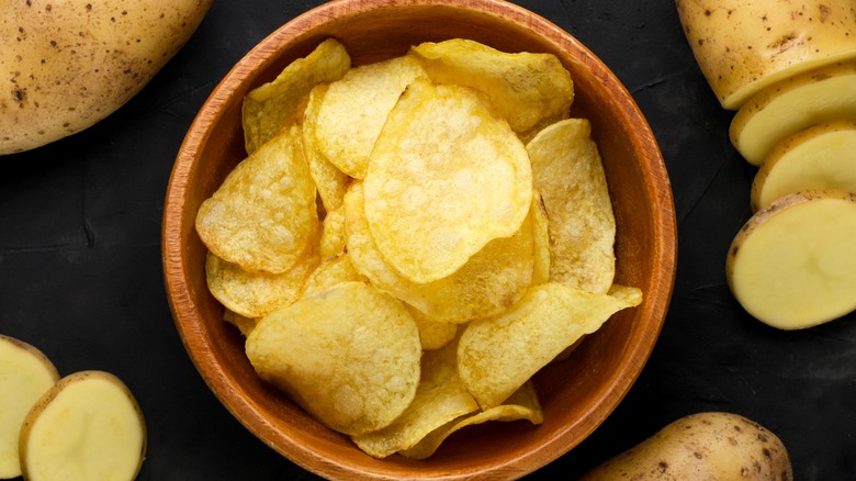 bowl of potato chips