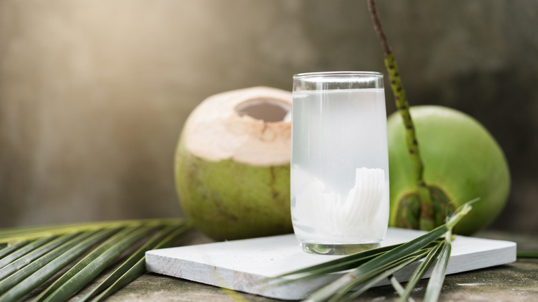 Coconut water with whole coconuts