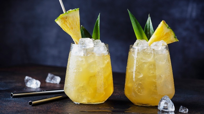 Rum with pineapple juice